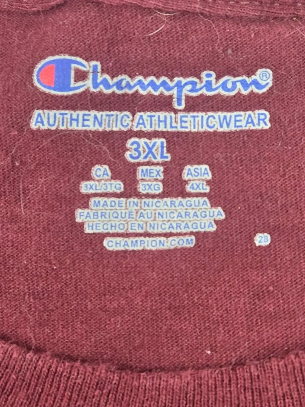 Champion UMD Bulldog 2019 NCAA Ice Hockey Champions T-Shirt, Maroon, Men's 3XL - Picture 4 of 4